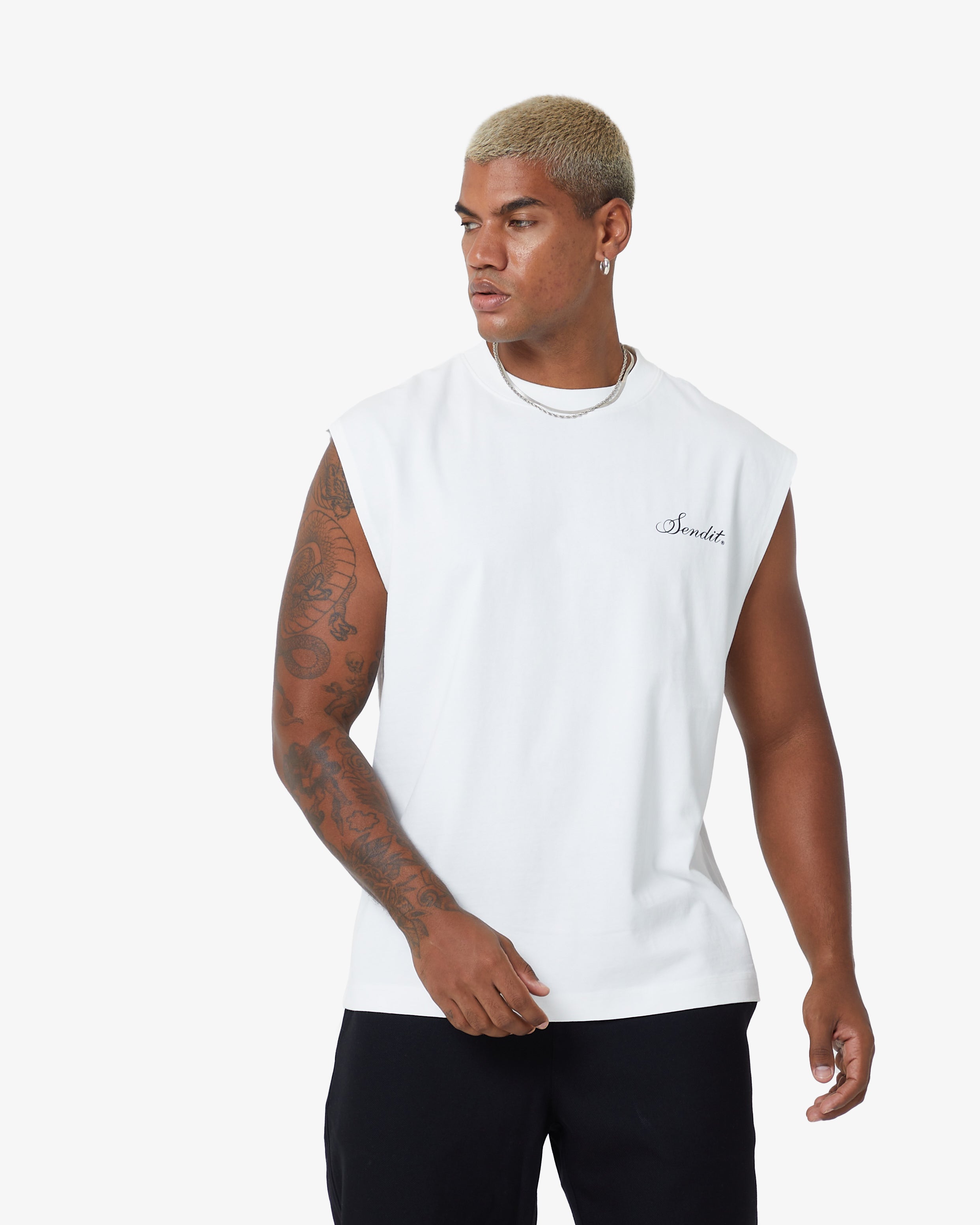 Sendit Lab Sleeveless Canvas White