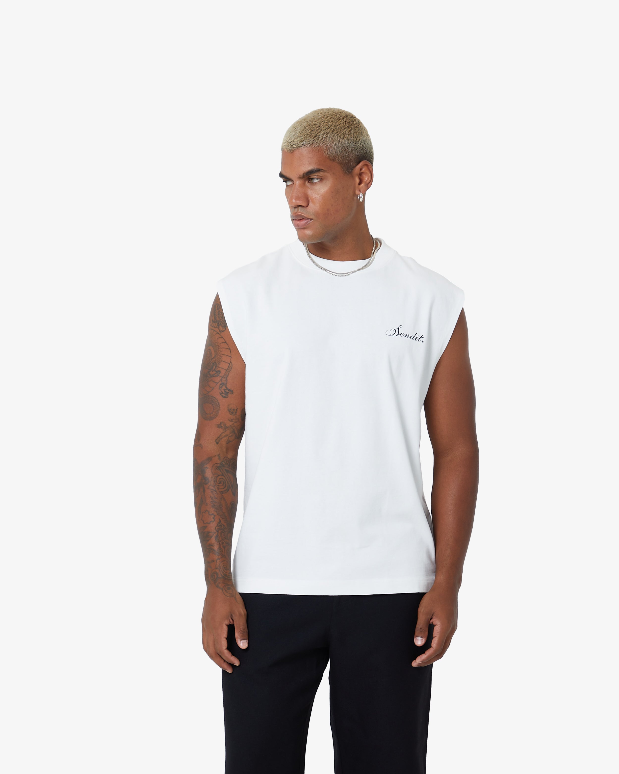 Sendit Lab Sleeveless Canvas White