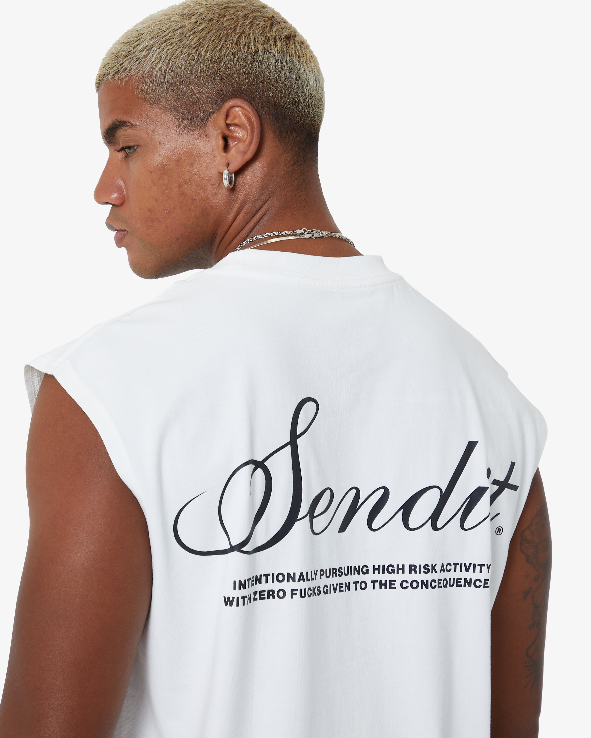 Sendit Lab Sleeveless Canvas White