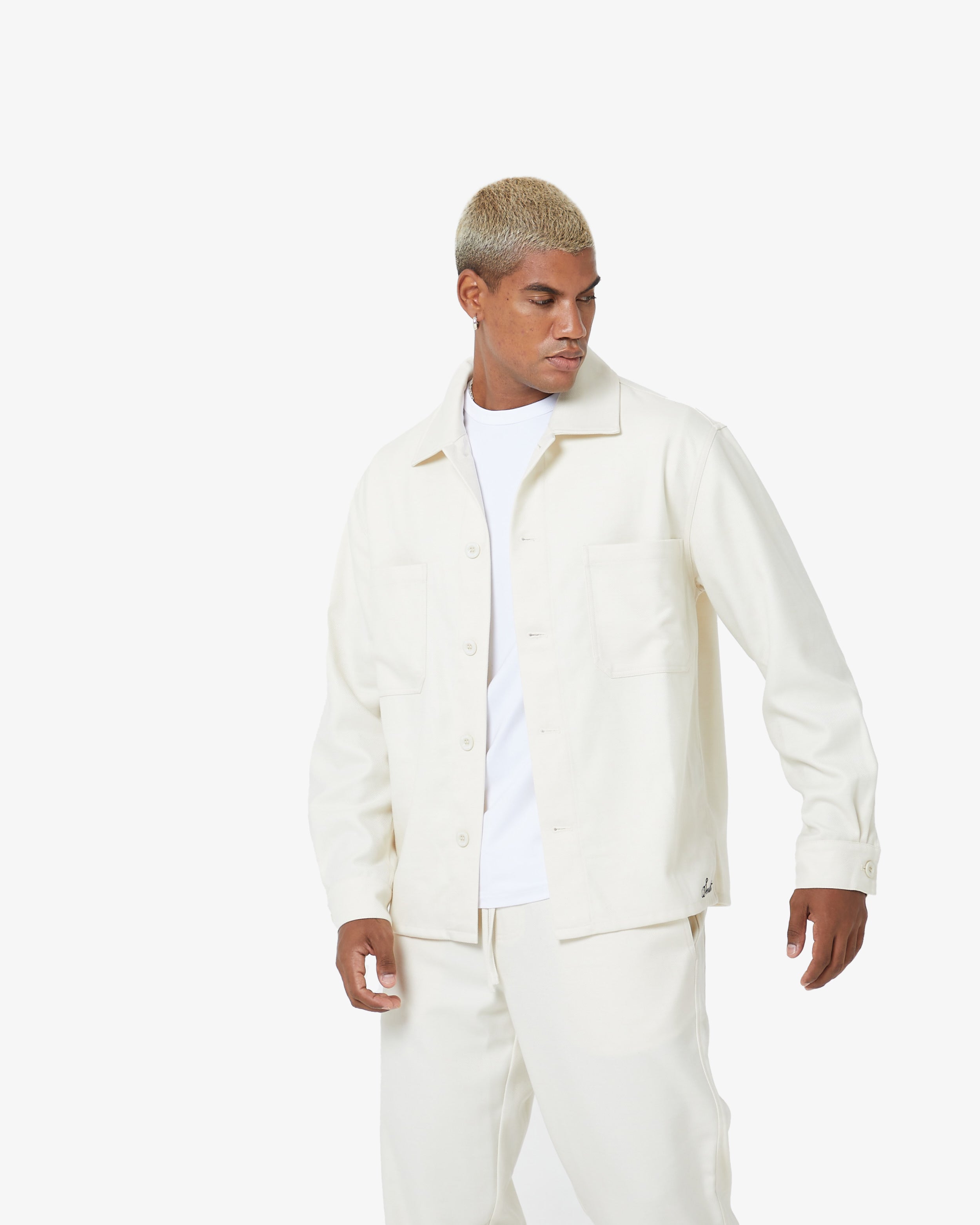 【ホワイト】ストレッチ布帛オーバーシャツ <NATIVE> (MENS) ホワイト】ストレッチ布帛オーバーシャツ (MENS) 【公式通販】