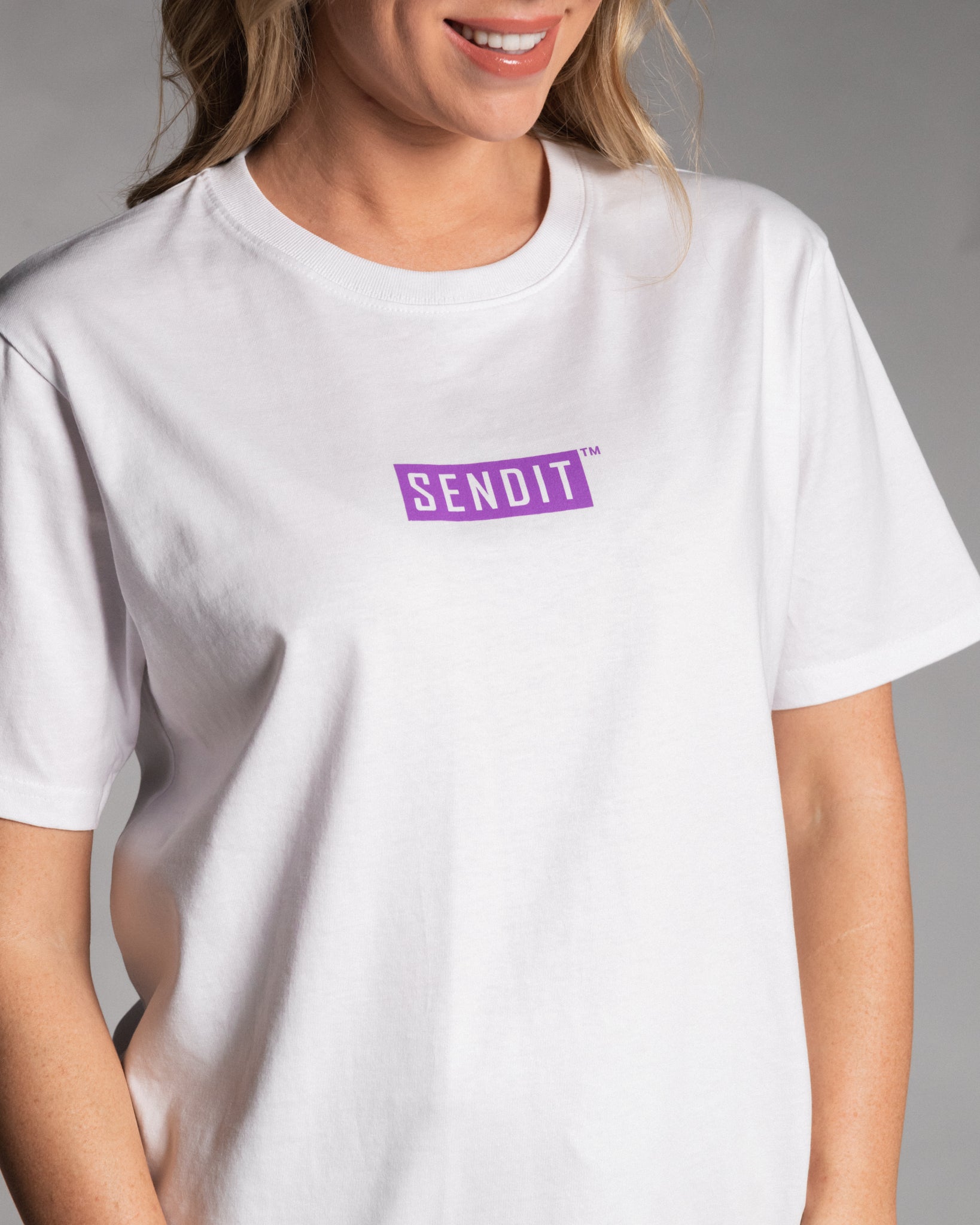 Supplies Range White/Purple Unisex Tee